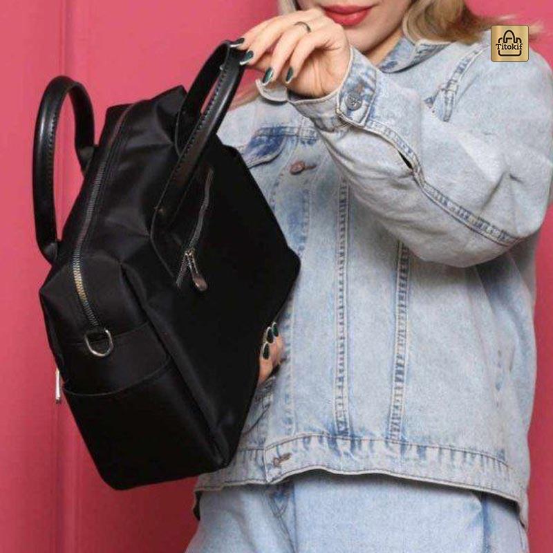 کیف دو حالته زنانه دوشی و دستی مدل زیپ مخفی